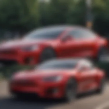 Comparative Analysis of Tesla and Conventional Cars Comparison chart of Tesla and traditional vehicles
