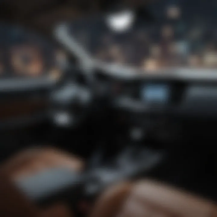 The interior cabin of a contemporary Lancer showing advanced technology.