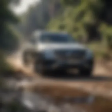 Mercedes C SUV navigating through challenging terrains displaying its performance capabilities