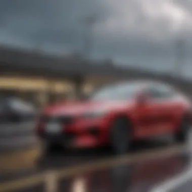 Performance Capabilities of Midsize Kia A dynamic midsize Kia in motion, illustrating performance capabilities.