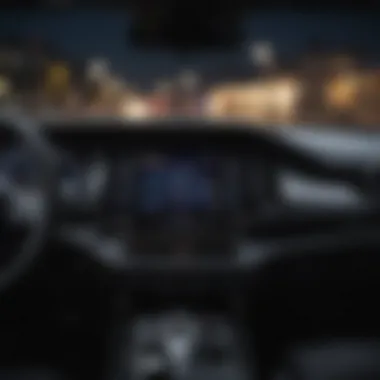 Innovative Dashboard Design of a Top SUV Close-up of an SUV dashboard featuring unique design and technology.
