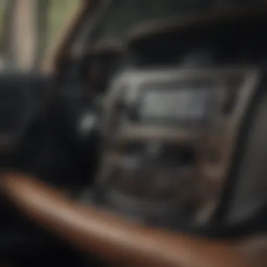 Interior dashboard of the Toyota Sequoia Platinum highlighting technological features