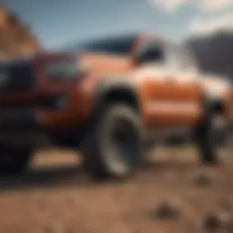 Profile view of the Toyota Tacoma showcasing its rugged design