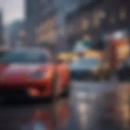 Conceptual depiction of various car financing options