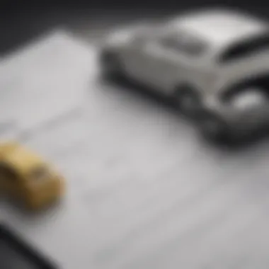 Car Insurance Policy Overview Close-up of a car insurance policy document