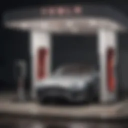 Tesla Supercharger installation setup