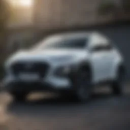 Hyundai Kona showcasing its sleek exterior dimensions