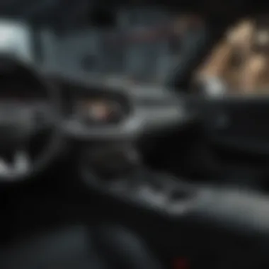 Close-up of the Dodge Challenger Scat Pack dashboard and features