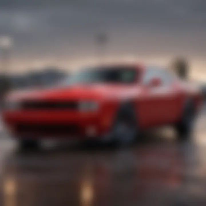 A buyer reviewing financing options for a Dodge Challenger Scat Pack