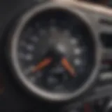 An odometer showing a suspiciously low mileage reading