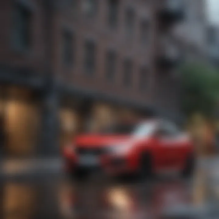 Honda Civic Sport parked in a modern urban setting highlighting its design