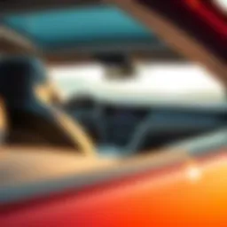 Luxury Cadillac interior showcasing modern features