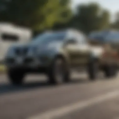 Towing Capacity and Curb Weight Dynamics Nissan Frontier with a trailer highlighting towing capability