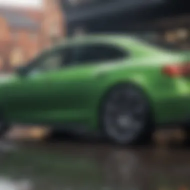 Dynamic Car Cleaning with GreenWorks Pressure Washer GreenWorks pressure washer in action on a car