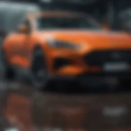 A pristine car being washed with high-quality equipment