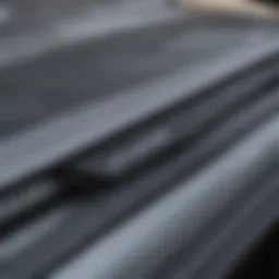 Close-up of windshield wiper blades on a 2015 Chevy Equinox