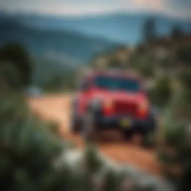 Wrangler 4xe Sport Off-Road Performance Wrangler 4xe Sport in action on a scenic off-road trail